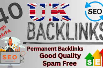 create 40 contextual UK backlinks white hat link building