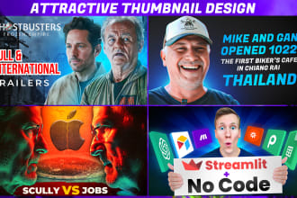 design a creative and attractive youtube thumbnail