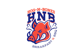 make an eye catchy BBQ, hot chill, restaurant logo