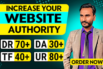 increase domain rating dr domain authority moz da, majestic tf with SEO backlink