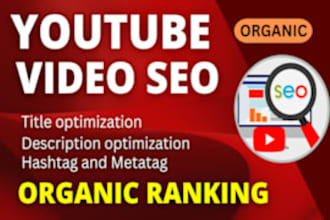 be your youtube seo expert for fast ranking