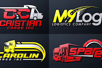 do transport trucking logistics and business property logo