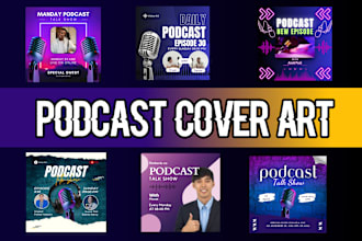 design a professional podcast cover art