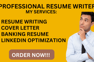 craft you banking and finance resume, cover letter, linkedin profile,