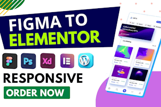 convert figma to elementor and figma design to wordpress