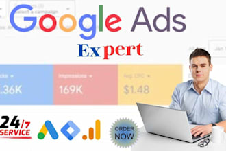 do keyword research for google ads PPC adwords campaign for 30 days management