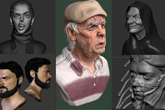 sculpt a high quality 3d model and character for 3d printing