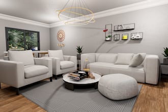 do 3d interior renders for your house