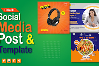 do digital media, business banner and food poster design