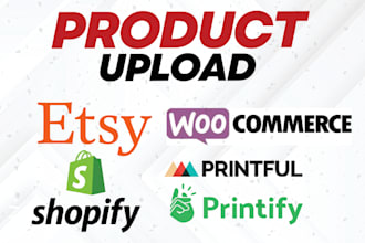 upload products to shopify woocommerce etsy store listing