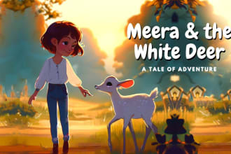 make thumbnail cover for kids animated story video
