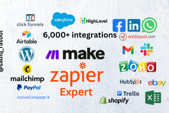 be your zapier integration and automation expert