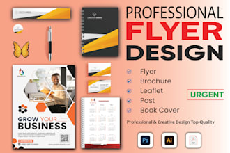 design professional flyer, poster and marketing materials