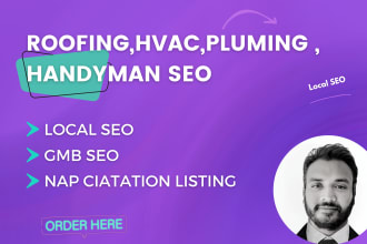 do local SEO for roofing, locksmith, plumbing, hvac, and handyman website