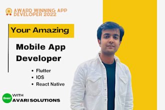 be your react native, flutter developer, IOS app development for your mobile app