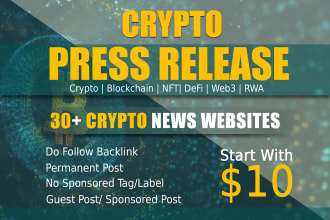 do crypto press release or crypto guest post on quality crypto websites