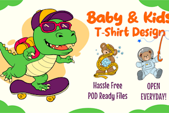 design awesome t shirt illustration for baby and kids