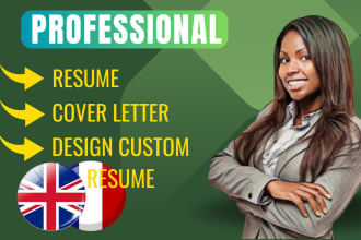 write, edit, design custom resume, cover letter template