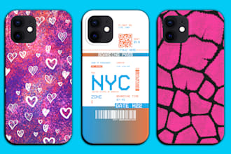 create perfect phone case design ,mobile cover ,pattern ,pod