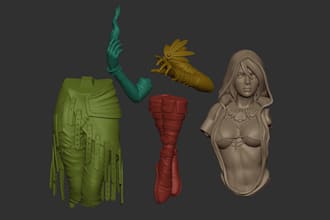3d character cutting and adding keys for printing
