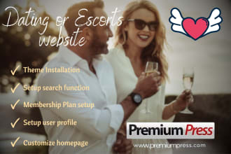 create a dating or escort website with the premiumpress theme