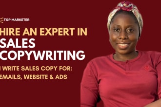 write sales copy that will convert for website, emails, ads