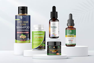 product label design, bottle label packaging design
