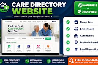build a professional care home, home care, and live in care directory