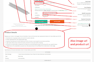 scrap big product or data list details using python script