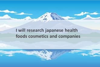 research japanese health foods cosmetics and companies