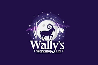 wally workshop child supplies store logo design