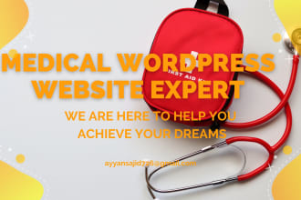 create an medical, doctor, and healthcare wordpress website