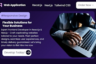 be your expert front end web developer in react js next js