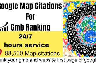 do 99,500 google maps citations for gmb ranking and local SEO