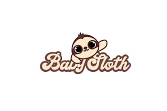 design awesome baby sloth logo