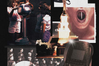 colors digital vintage collage art xerox style