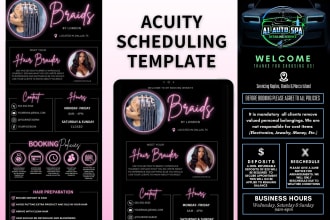 setup acuity and design custom acuity scheduling site with your brand