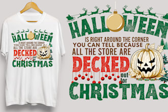 create custom christmas tshirt and sweater design