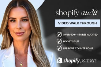 boost shopify sales with an expert video audit to increase conversion rates