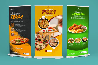 design restaurants roll up banner signage retractable banner pull up banner