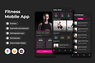 design mobile app UI UX design, wireframe figma prototype