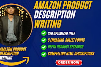 do amazon product description writing with SEO optimization
