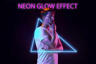 add glow effect or neon light effect into your photos