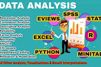 data analysis and interpretation using spss, minitab, excel, eviews, r, stata