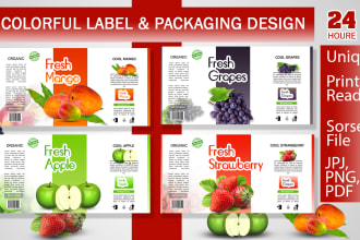 do stunning food, cbd, supplement, and pouch labels for distinctive branding