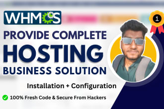 setup whmcs and complete full web hosting, reseller business