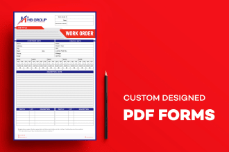 design pdf form, invoice, fillable, interactive pdf