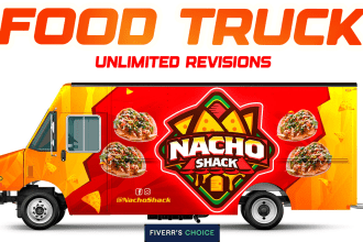 design food truck wrap, trailer wrap, or any truck wrap