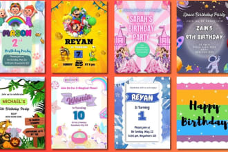 design kids birthday invitation cards