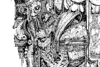 illustrate your character in a dark fantasy, horror or manga style